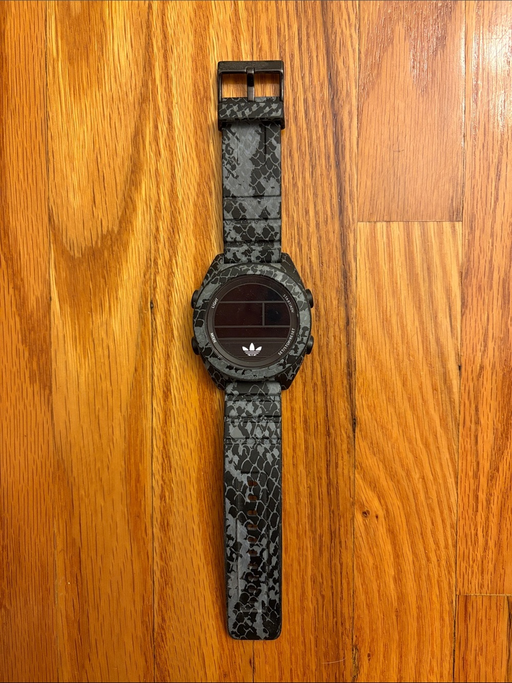 BNWOT adidas Calgary Quartz Snake Print Camo Digital Stainless Steel Watch